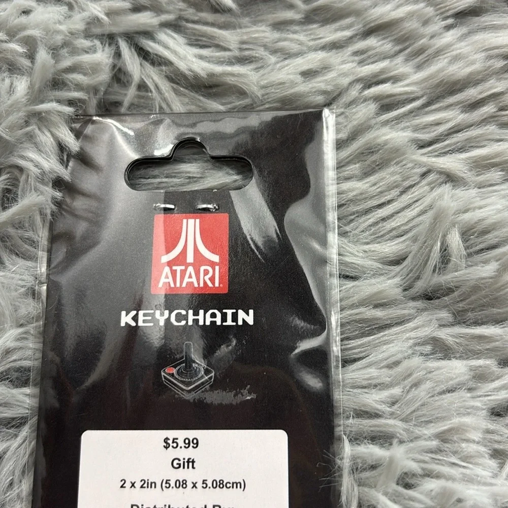 NWT Open Road Atari Stylish Black and Red Silver Keychain with Durable Design